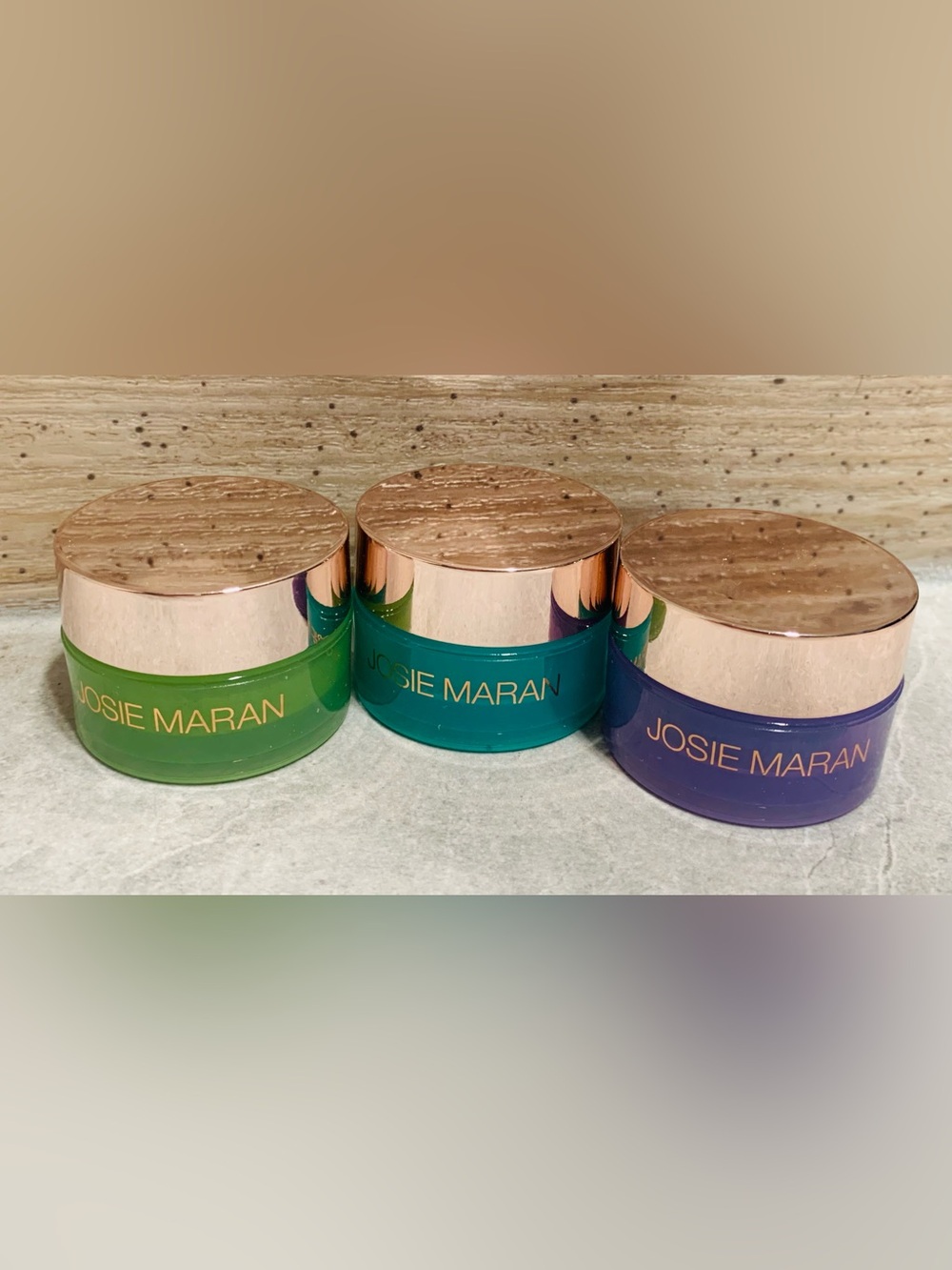 Josie Maran Whipped Mud Mask Bundle (3) Sweet Basil Mint Cucumber Aloe Lavender